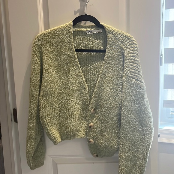 Zara Size Small Fuzzy Cardigan - Picture 1 of 3
